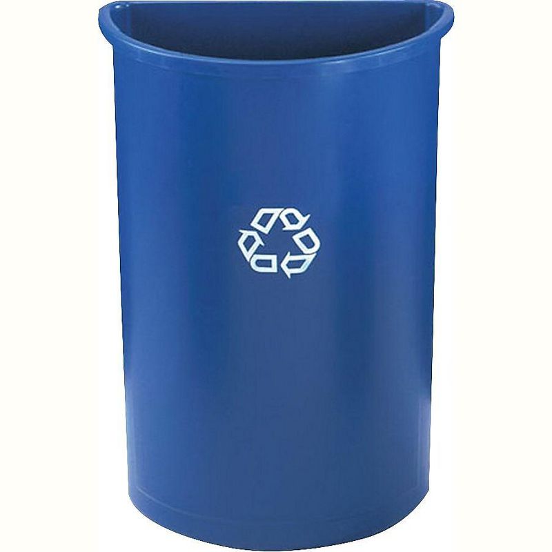 Rubbermaid Half Round Recycling Container, 21 FG352073BLUE