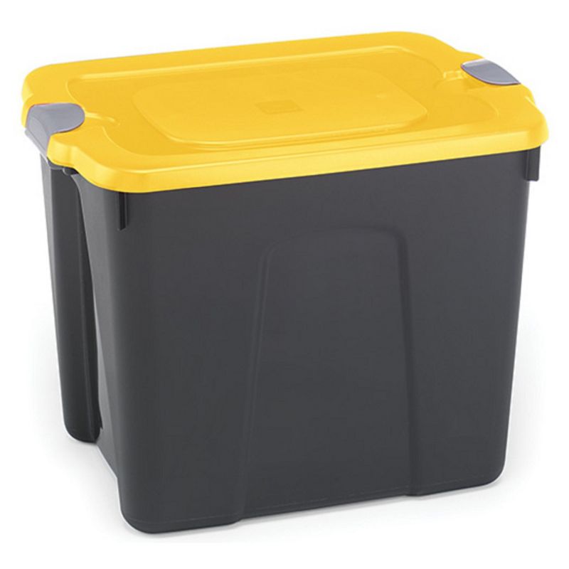 Durabilt22 Gal Storage Totes Set of 4 - Black/Yellow