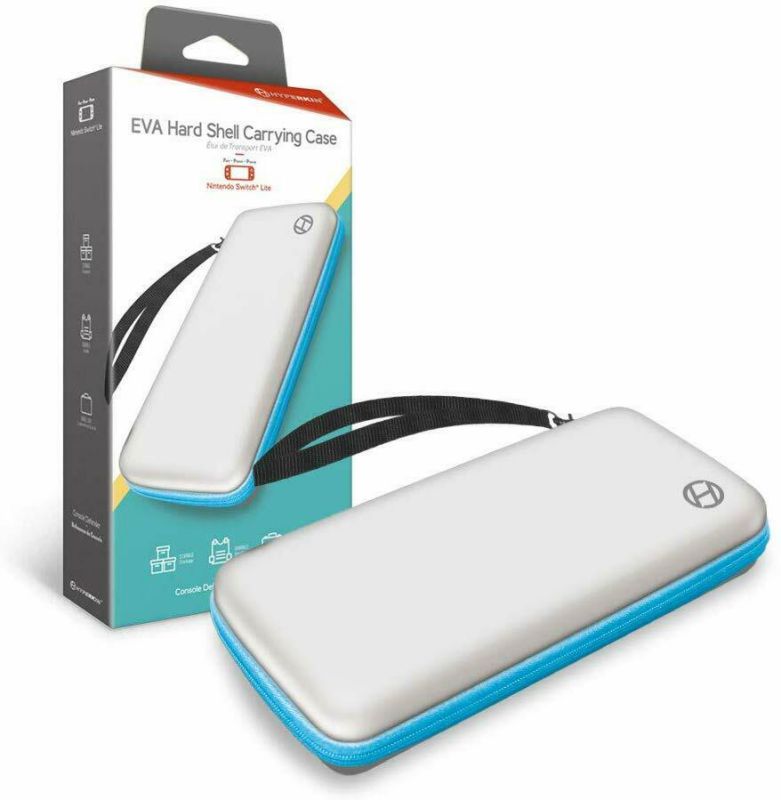 Hyperkin EVA Hard Shell Carrying Case for Nintendo Switch Lite - White/ Turquoise