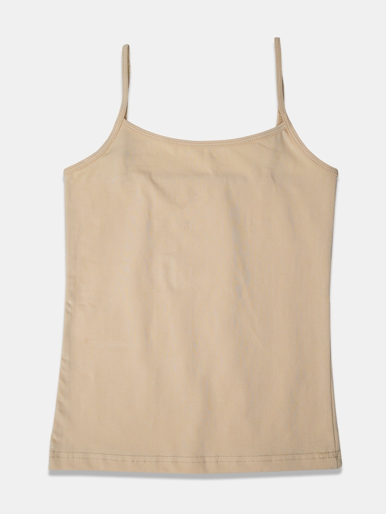 Sillysally Kids Beige Solid Camisole (Pack of 3)