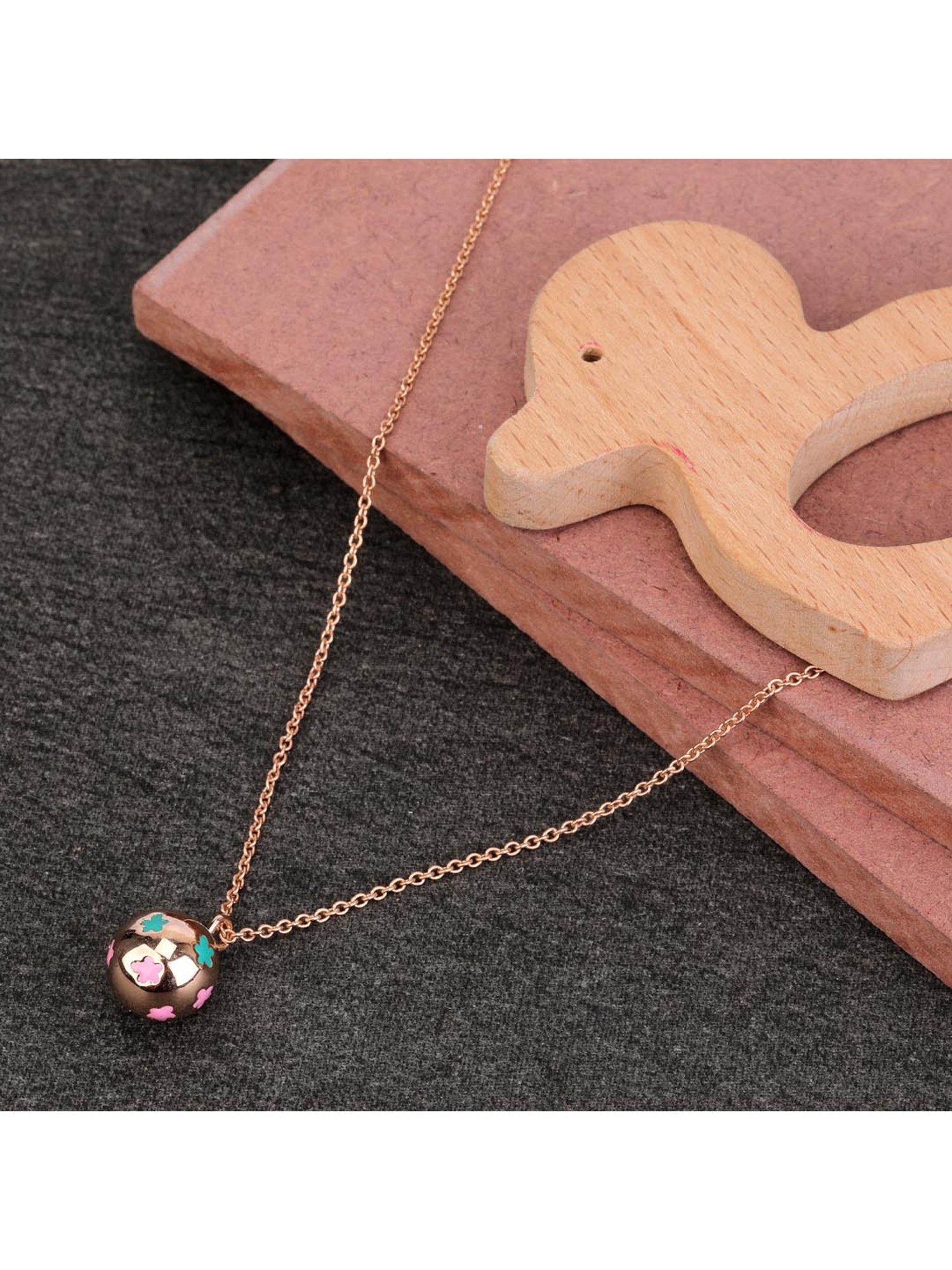 Praavy 92.5 Sterling Silver Flower Ball Necklace for Kids