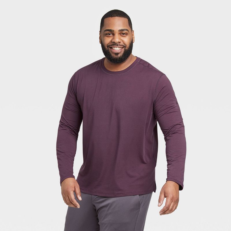 Men's Long Sleeve Performance T-Shirt - All in Motion™ Purple XXL