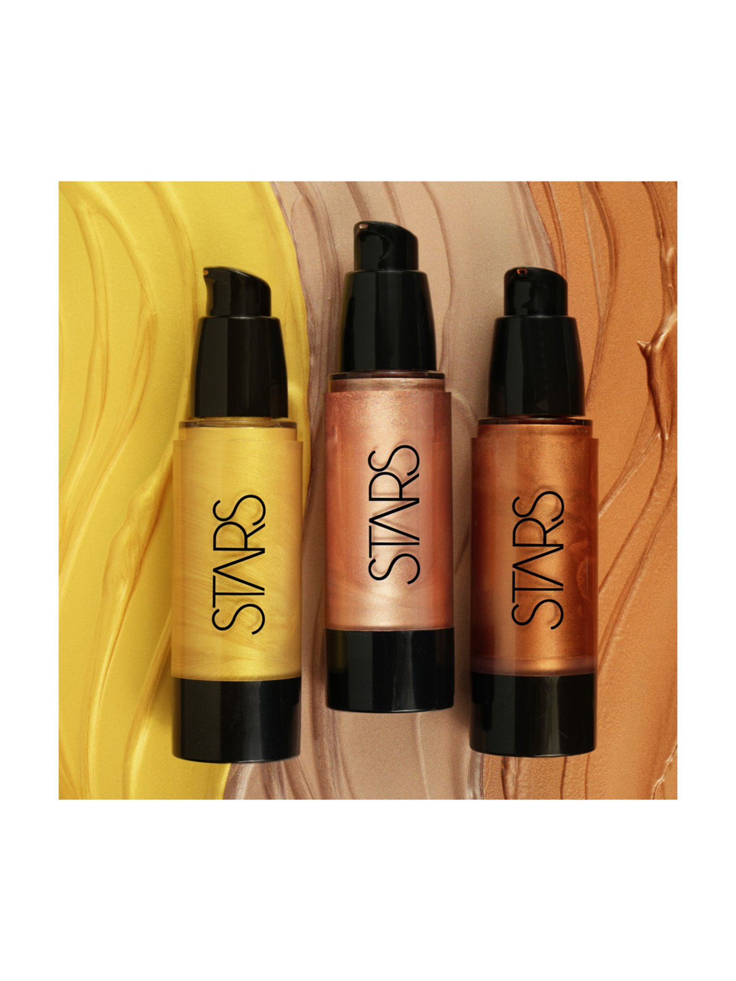 Stars Cosmetics Reflect Illuminator Liquid Highlighter for Cheek Bones Copper - 40 gm