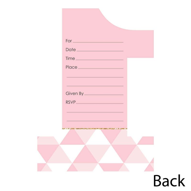 Big Dot of Happiness Adult 70th Birthday - Gold - Shaped Fill-In Invitations - Birthday Party Invitation Cards with Envelopes - Set of 12