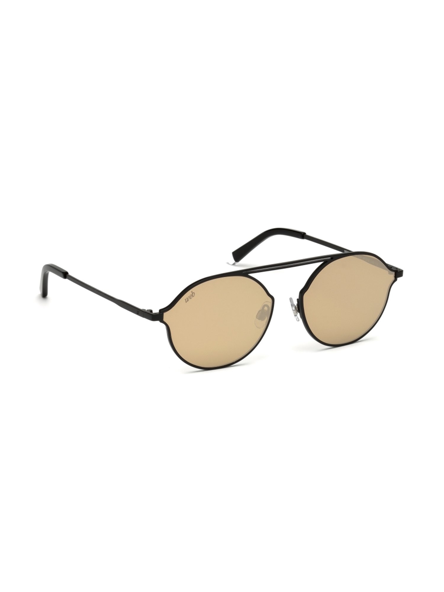 WEB EYEWEAR Brown Round Sunglasses Designed in Italy