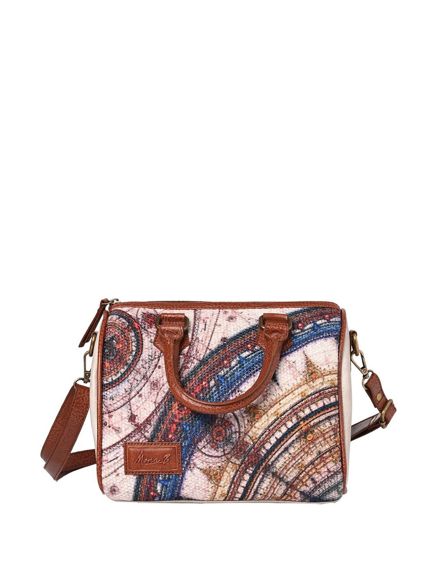 Mona B Astro Multicolor Printed Small Handbag