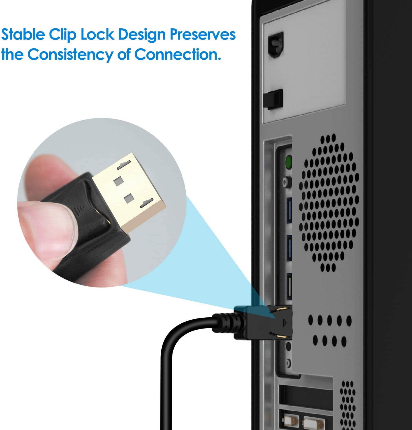 A-technology DisplayPort to HDMI Cable10ft(3m),DP to HDMI cable 4k,1080P Adapter Converter-black (10ft)