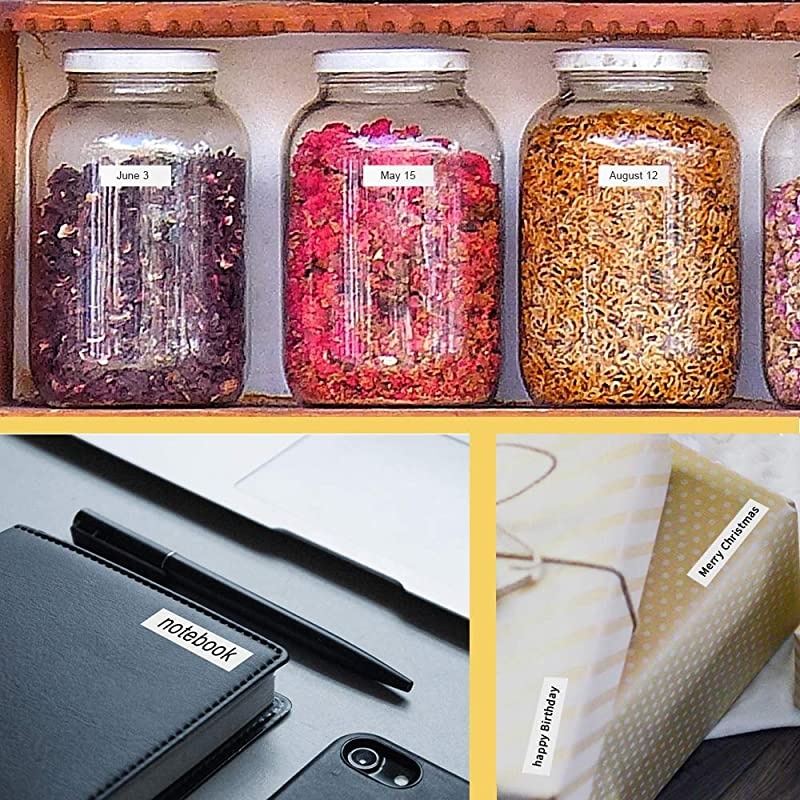 LetraTag Refills 6 Pack for DYMO  3rd Party Accessory LetraTag Labeling Refills for Dymo White Plastic 91331 Replace Label Tape for All DYMO LT100H LT100T QX50 12Inchx13Feet 12mm x 4m