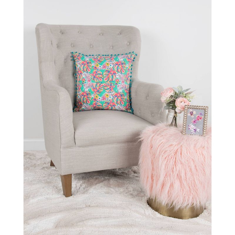 Simply Southern Floral Throw Pillow Green - Rizzy Home