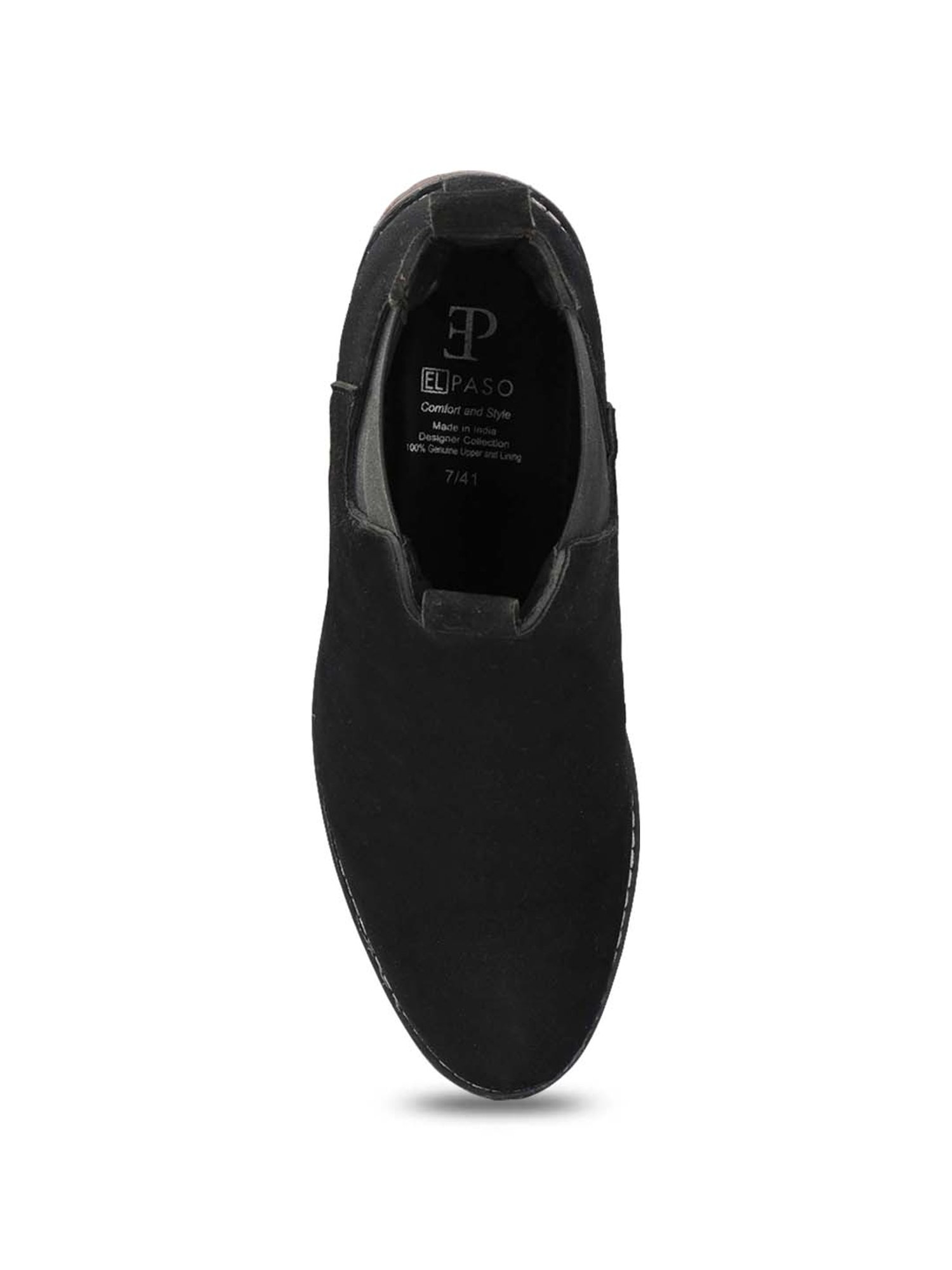 El Paso Men's Black Chelsea Boots