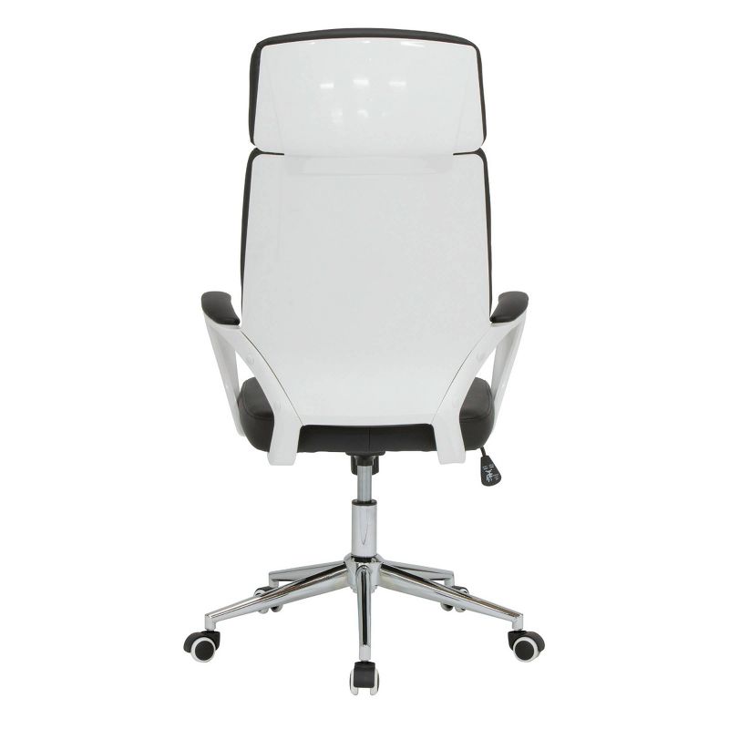 High Back Deluxe Managers Chair White/Black - Calico Designs