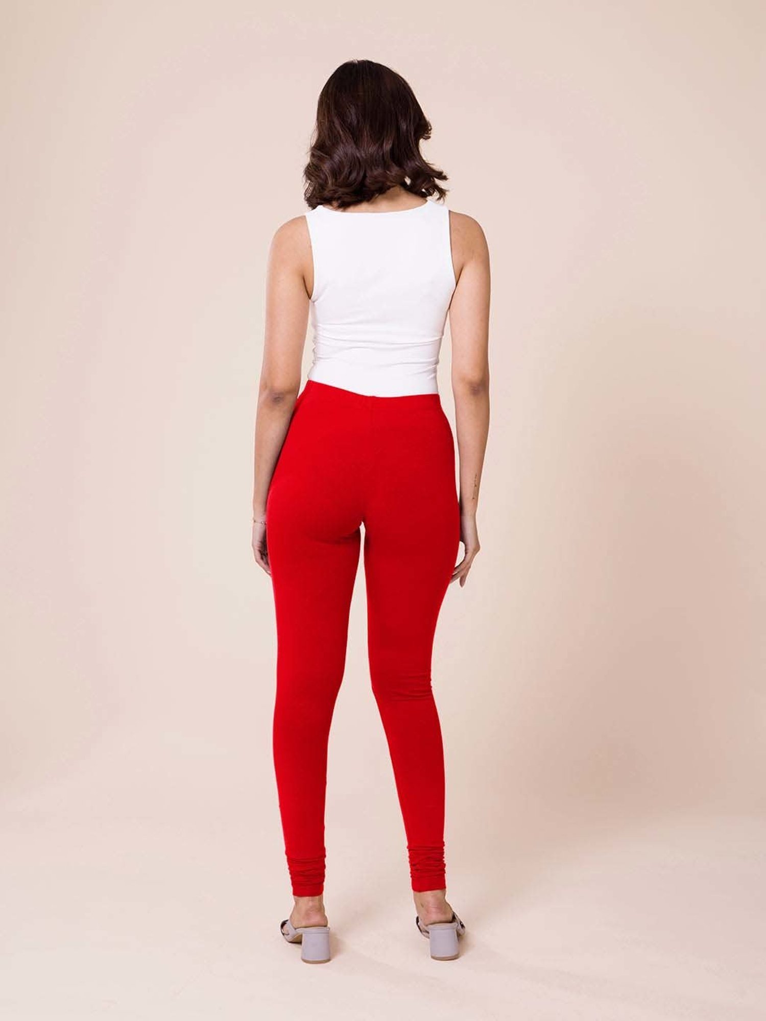 Go Colors! Red Cotton Leggings