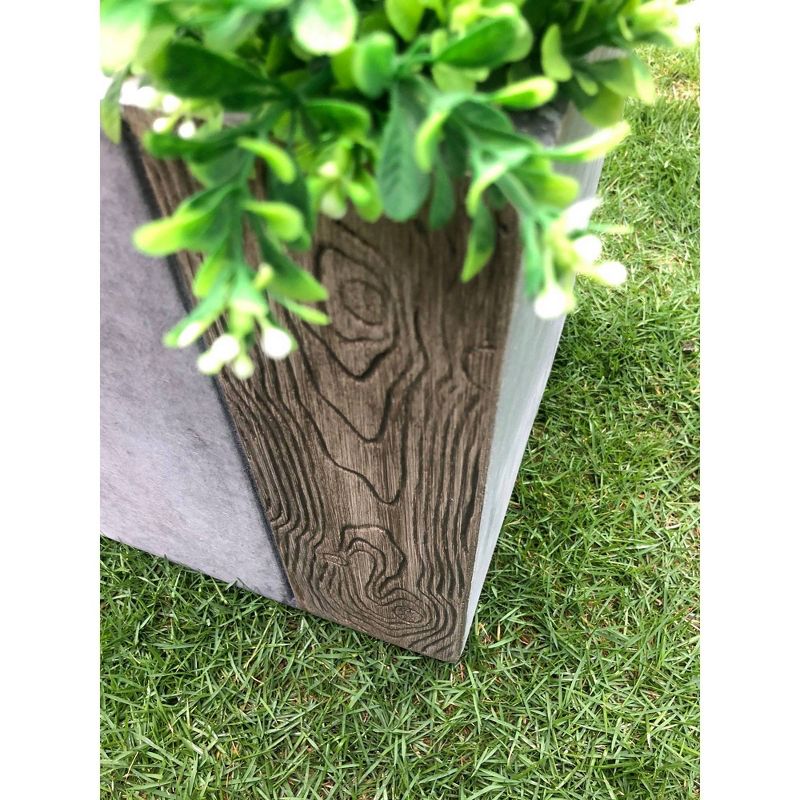 Set of 3 Kante Lightweight Concrete Modern Square Outdoor Planters - Rosemead Home & Garden, Inc.
