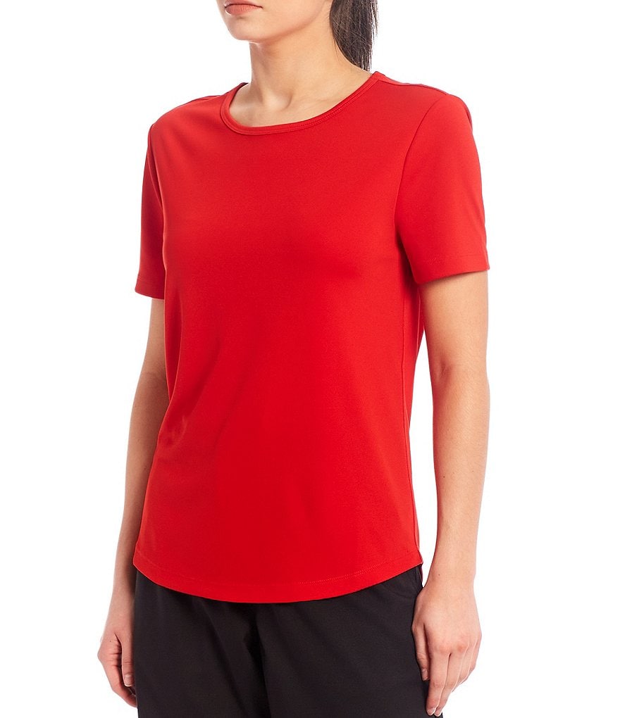 IBKUL Solid Long Sleeve Mock Neck Top