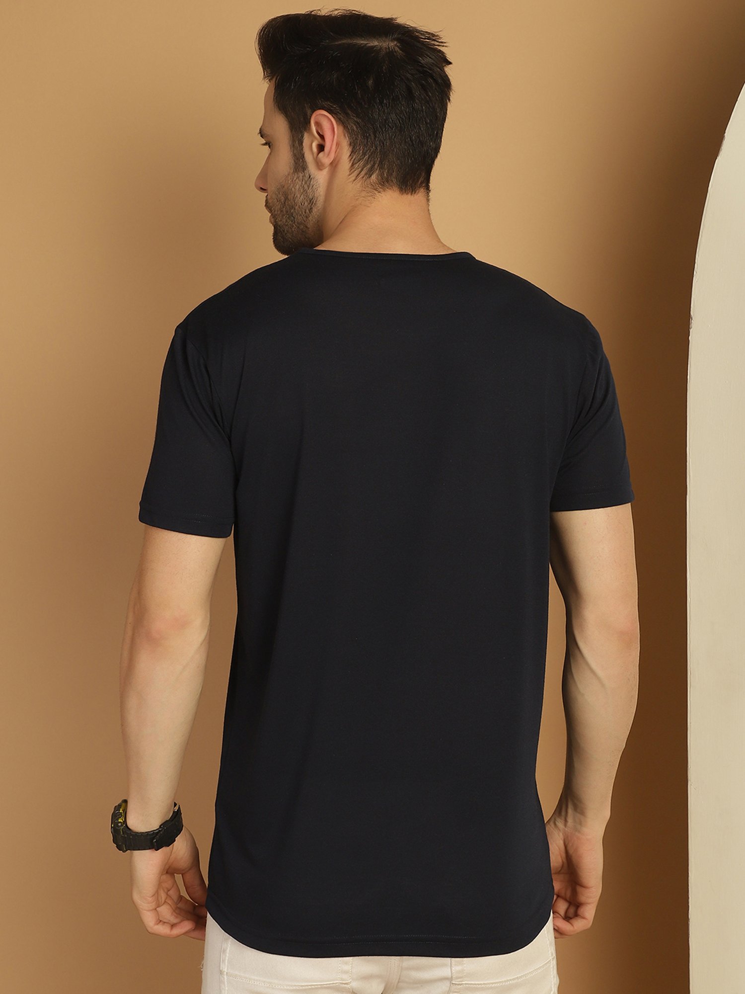 Vimal Jonney Multicolor Regular Fit Printed Crew T-Shirt - Pack of 3