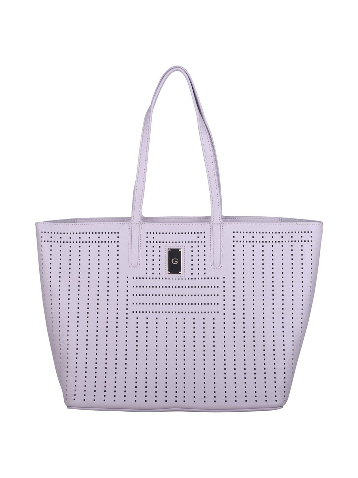 Giordano Refresh Purple Perforated Medium Tote Handbag