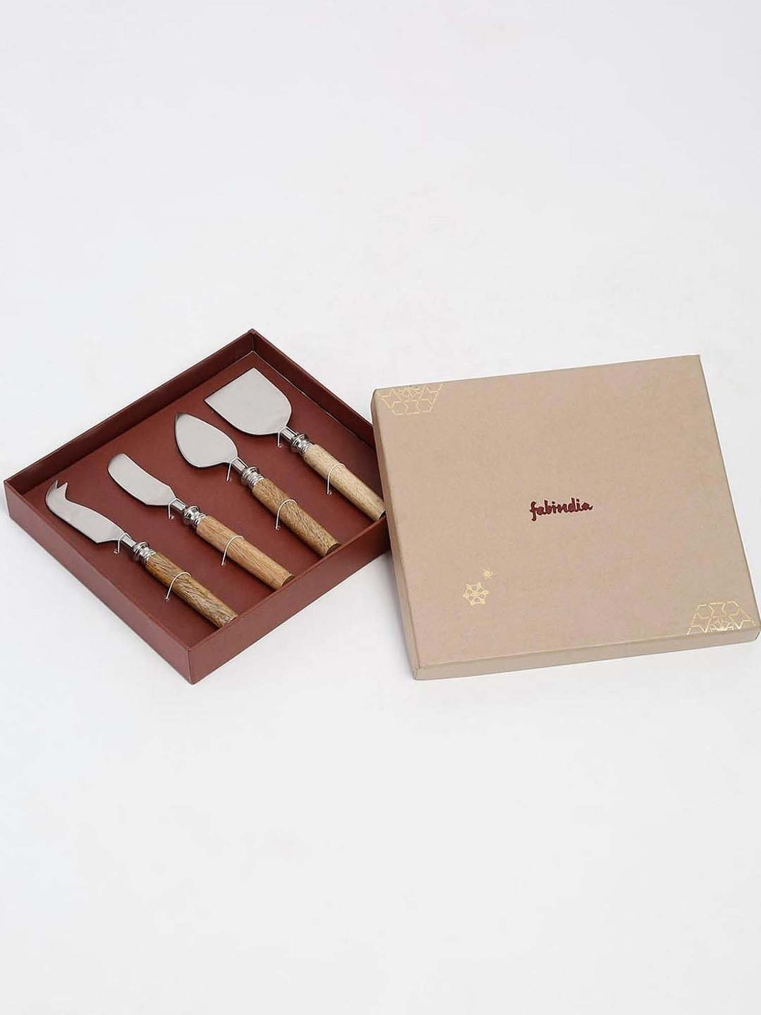Fabindia Silver Wood Hard Knife - Set of 4