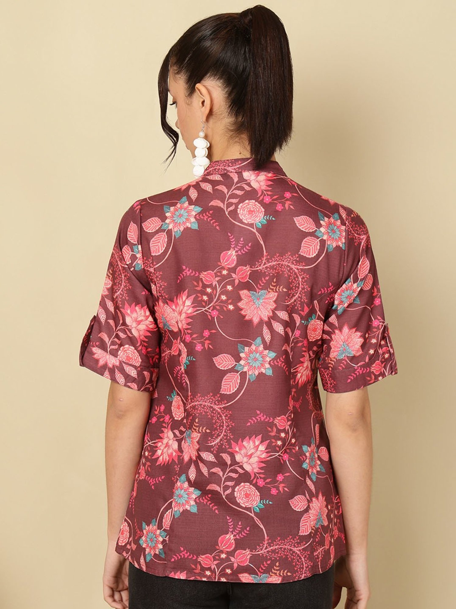 Jaipur Kurti Brown Printed Tunic