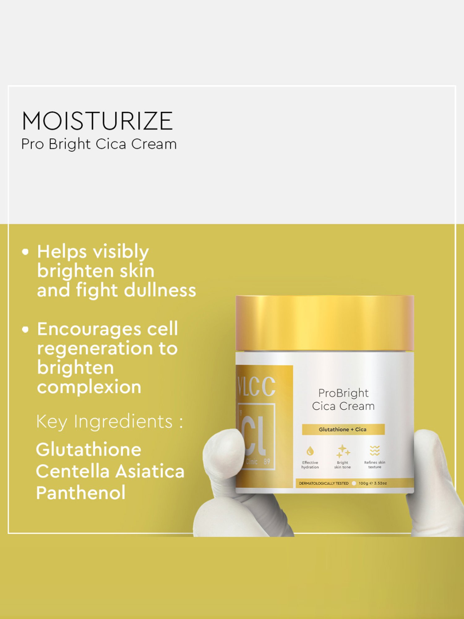 VLCC Clinic ProDefense De-Tan Face Mask & ProBright Cica Cream Combo