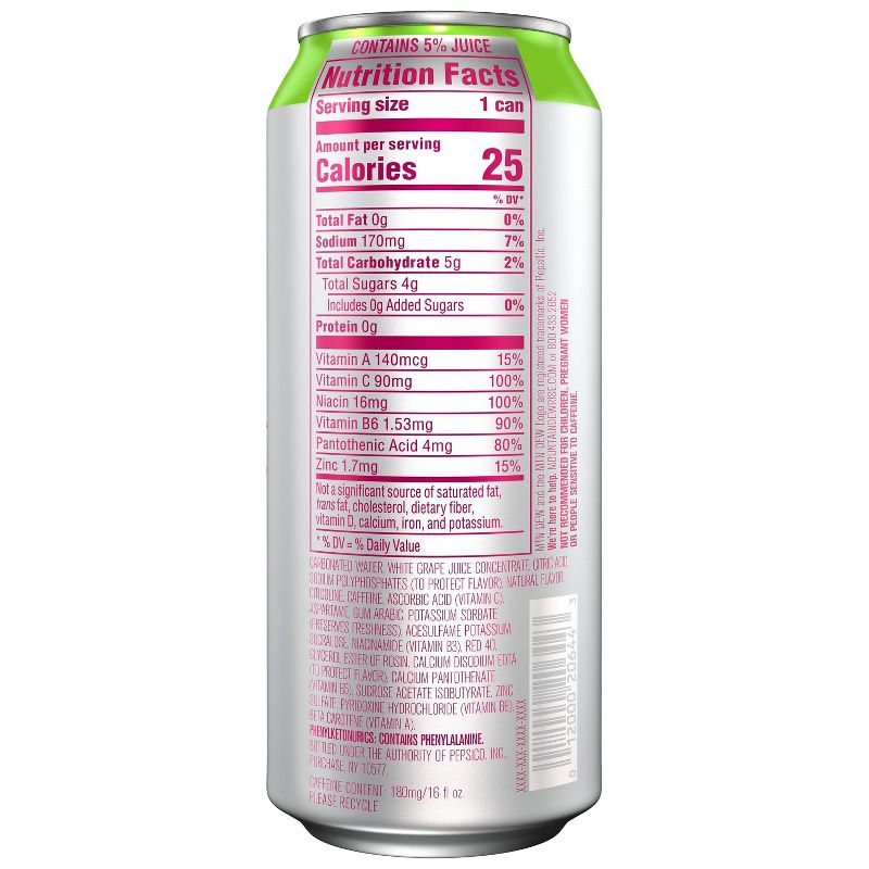 Mountain Dew Rise Strawberry Melon Spark Energy Drink - 16 fl oz Can