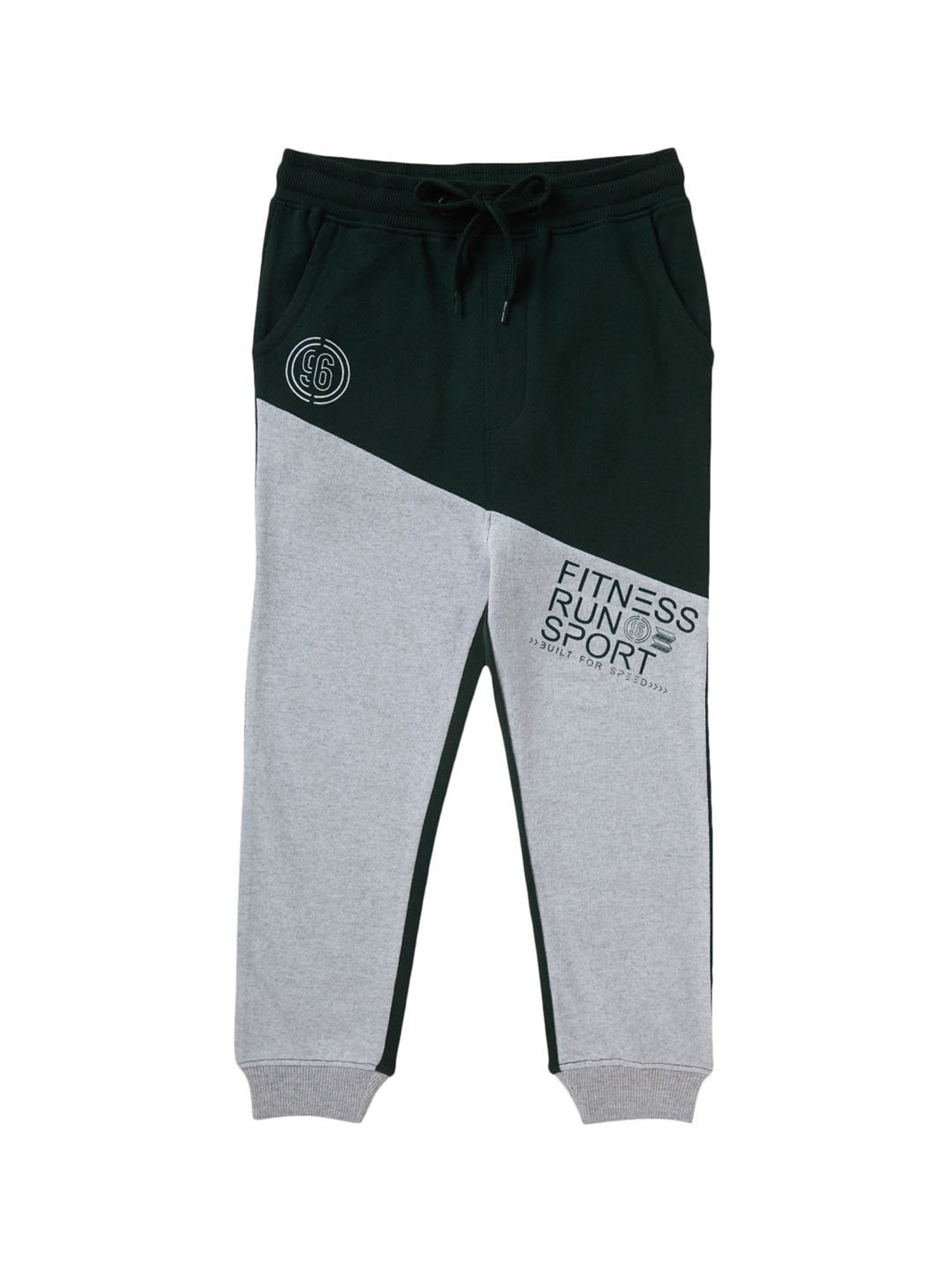 Cub McPaws Boys Green & Grey Printed  Joggers