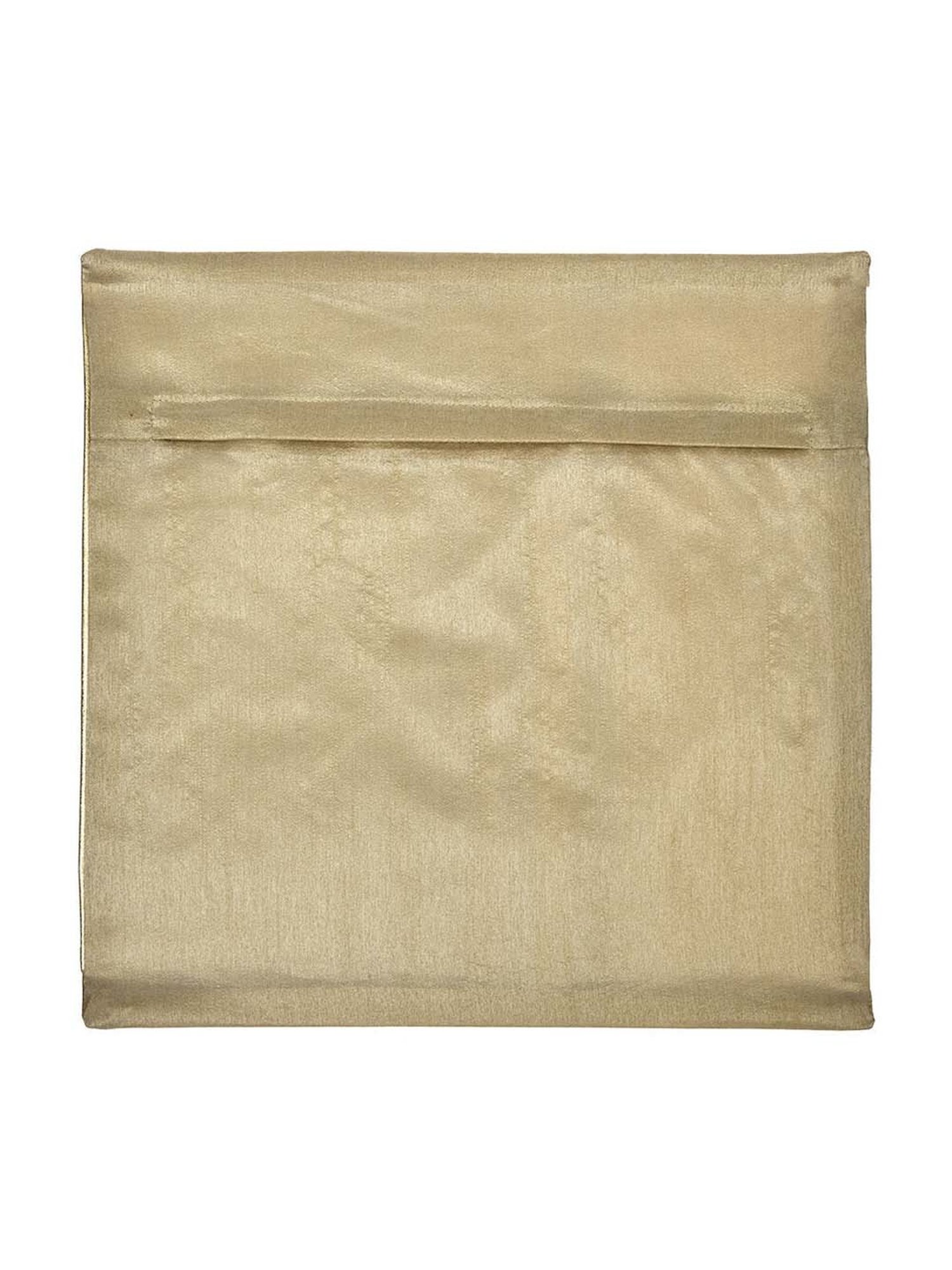 @home Nilkamal Off White & Gold Polyester Cushion Cover