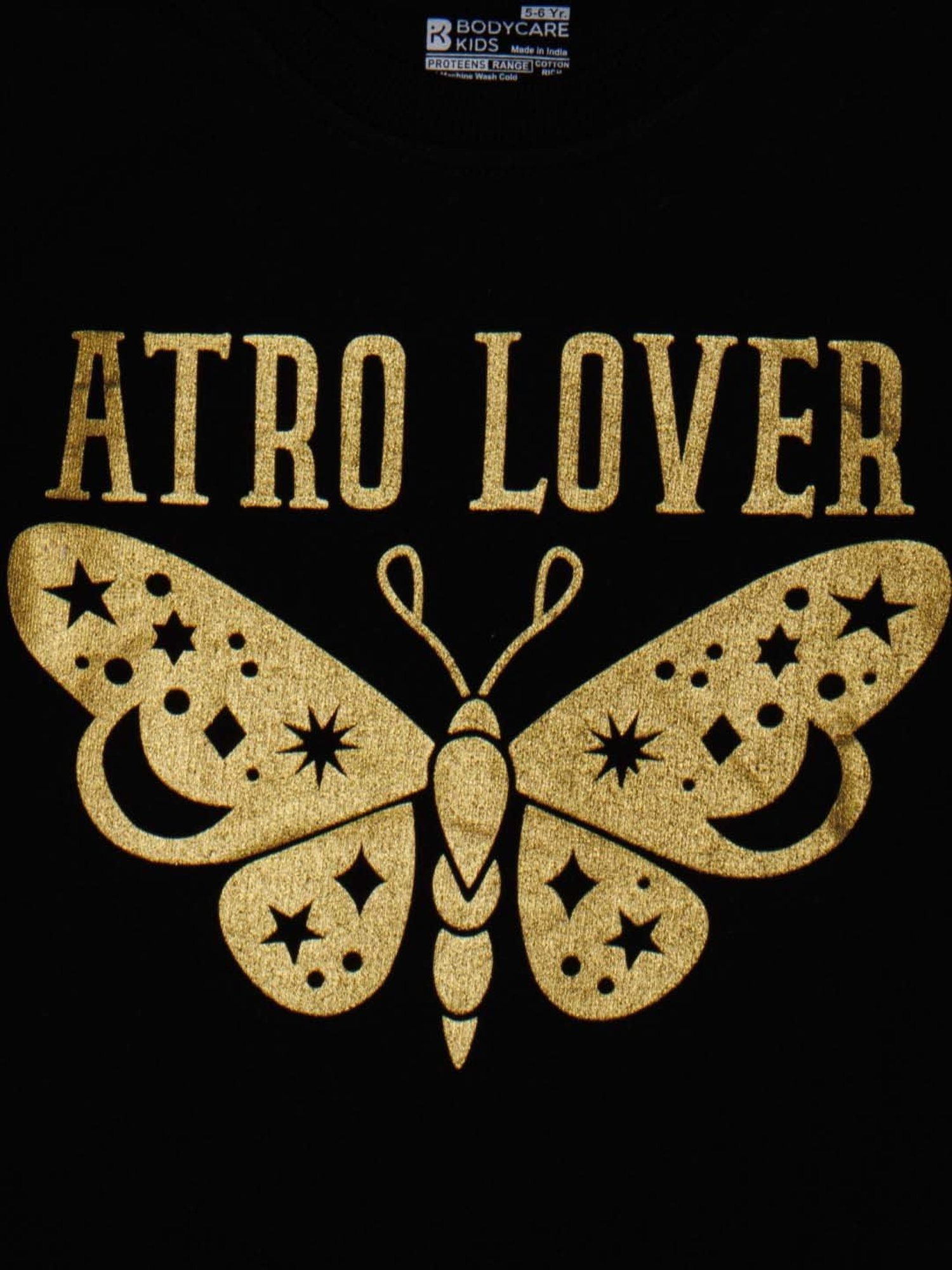 Bodycare Kids Black Cotton Printed Full Sleeves Sweatshirt