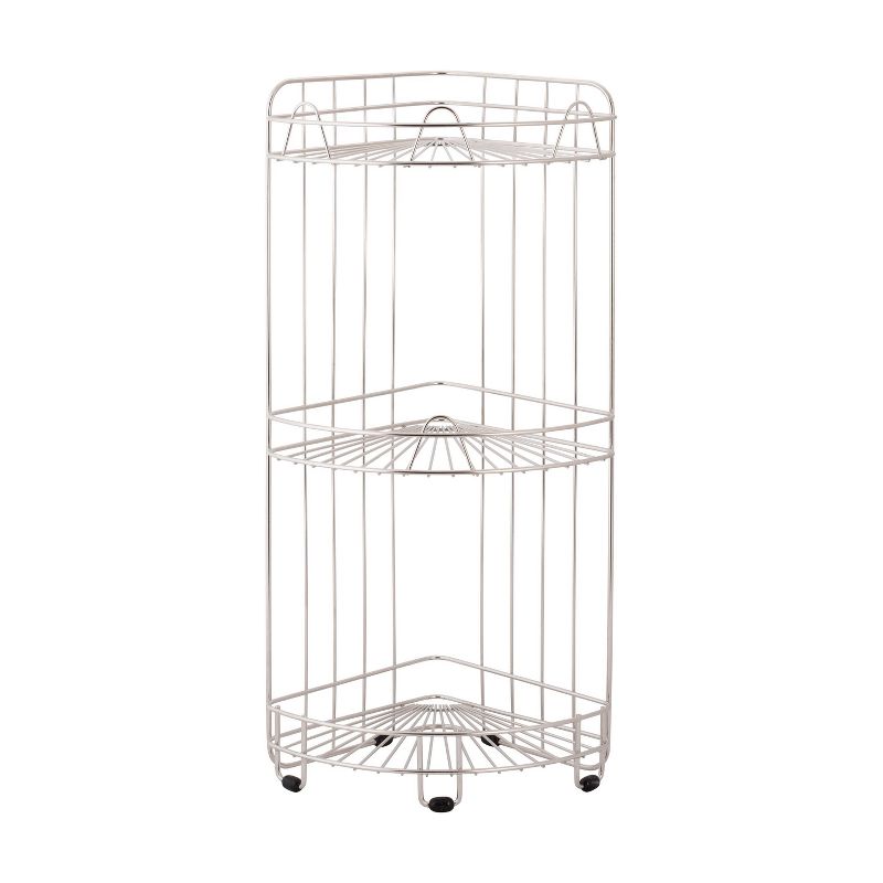Three Shelf Corner Caddy Stainless Steel - Neu Home