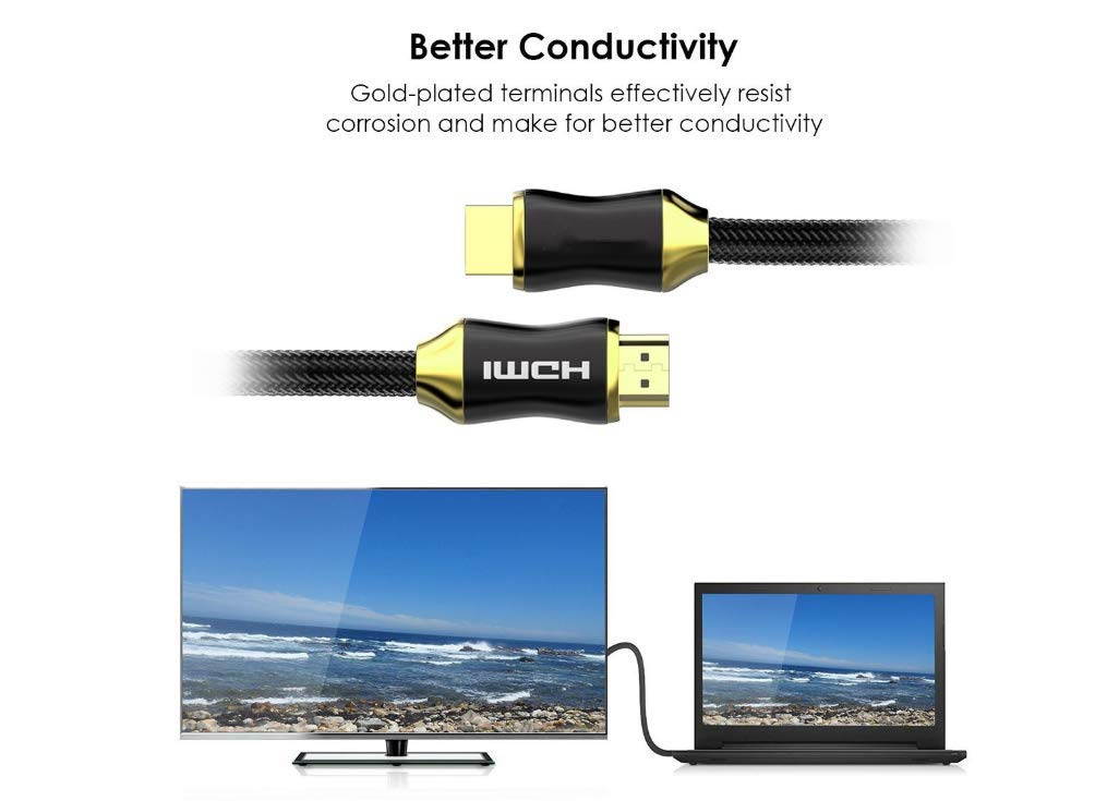 ESTONE High Speed HDMI Cable, 4K HDMI Cable HDMI 2.0 Cable 1080P, Nylon Braided Cover Supports Ethernet, 4K, Ultra HD, 3D, HDR, Audio Return Channel for PC, 3D TV, Xbox 360, PS3, PS4 ect-(16.5ft/5M)