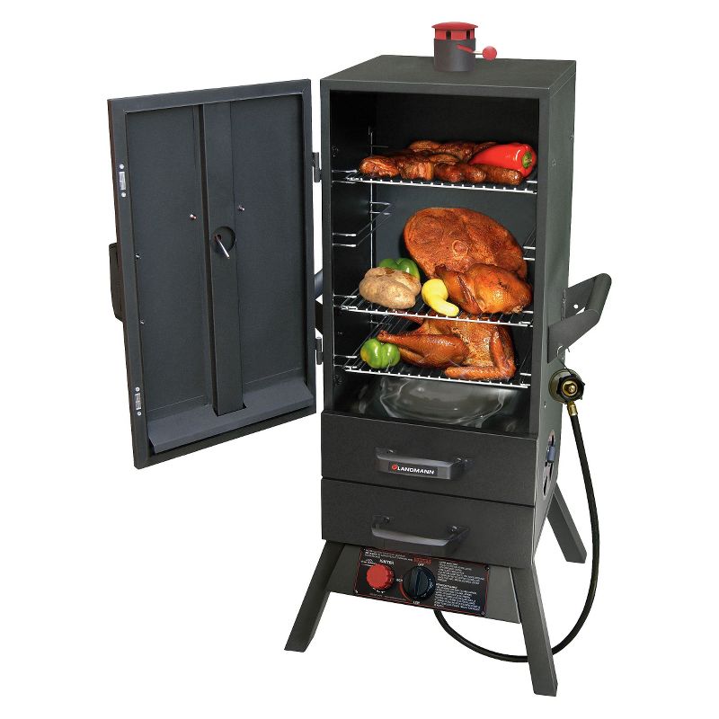 Dyna-Glo Wide Body Vertical Offset Charcoal Smoker Model DGO1890BDC-D