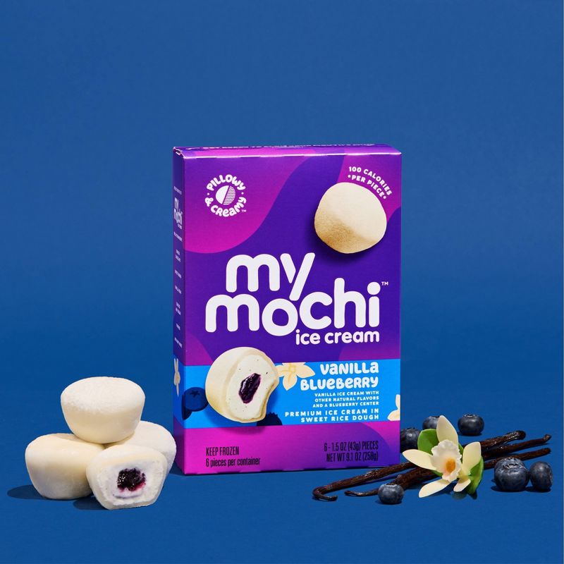 My/Mochi Third Layer Vanilla Blueberry Ice Cream - 6pk