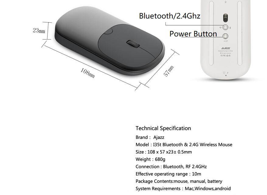 Ajazz AK18 2.4G Wireless Numeric Keypad 18-Key Retro Typewriter Round Keycap - White