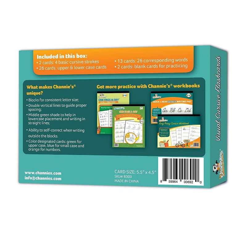 Visual Dry Erase Cursive Flashcards - Channie's