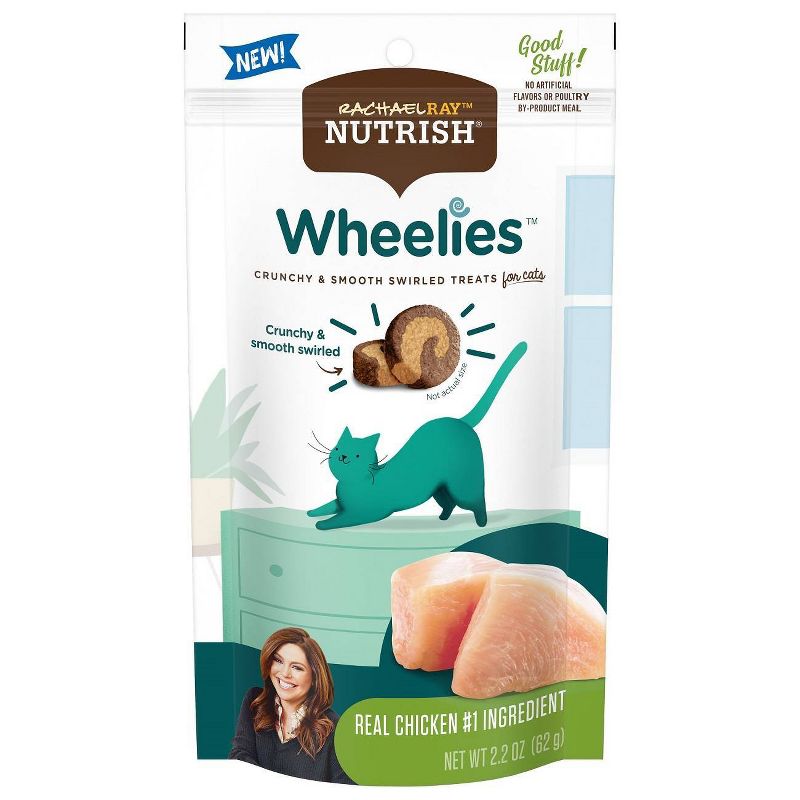 Rachael Ray Nutrish Wheelies Chicken Cat Treat -2.2oz