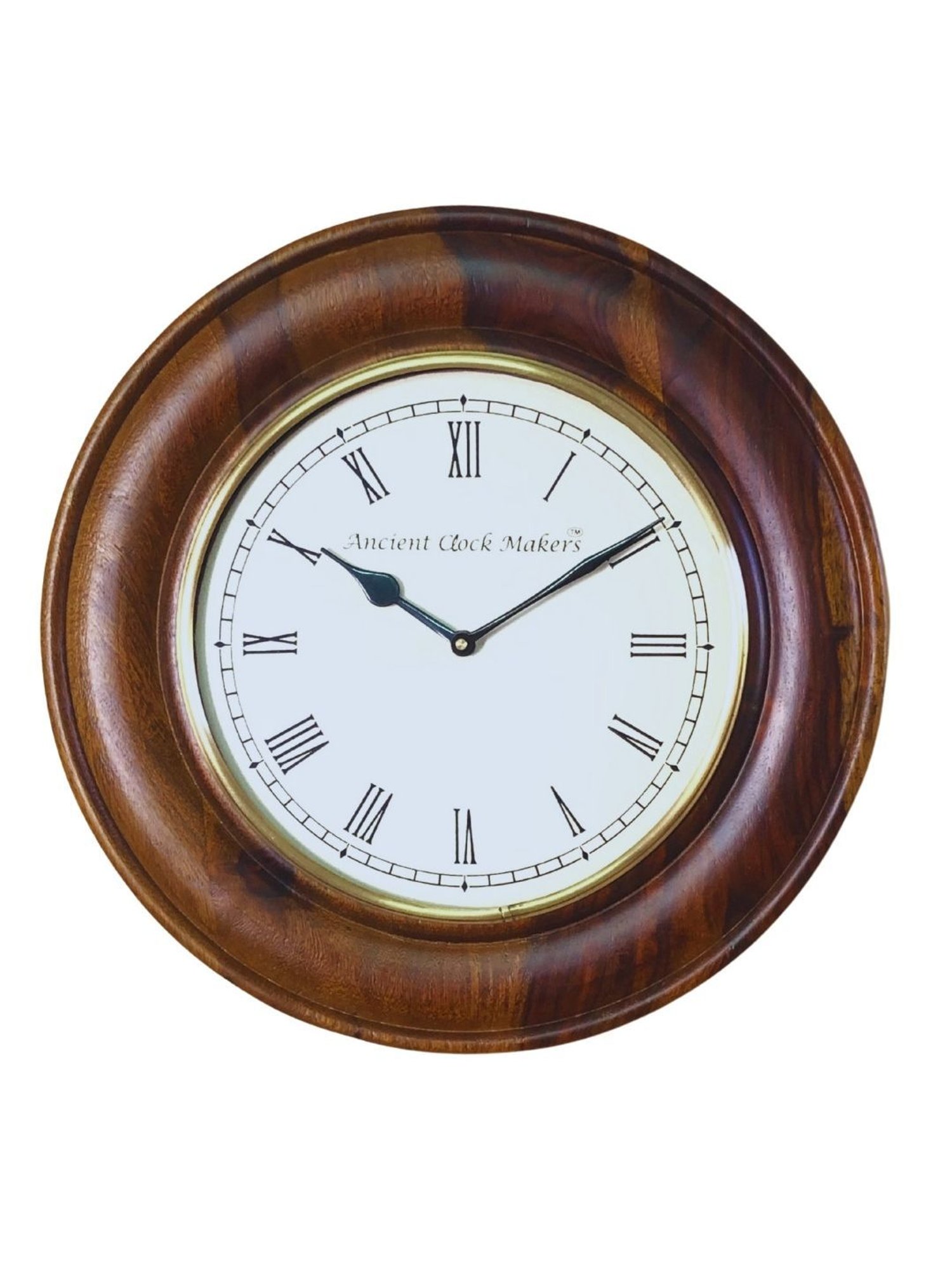 Braun Black Classic Large Analog Wall Clock With Silent Sweep Movement