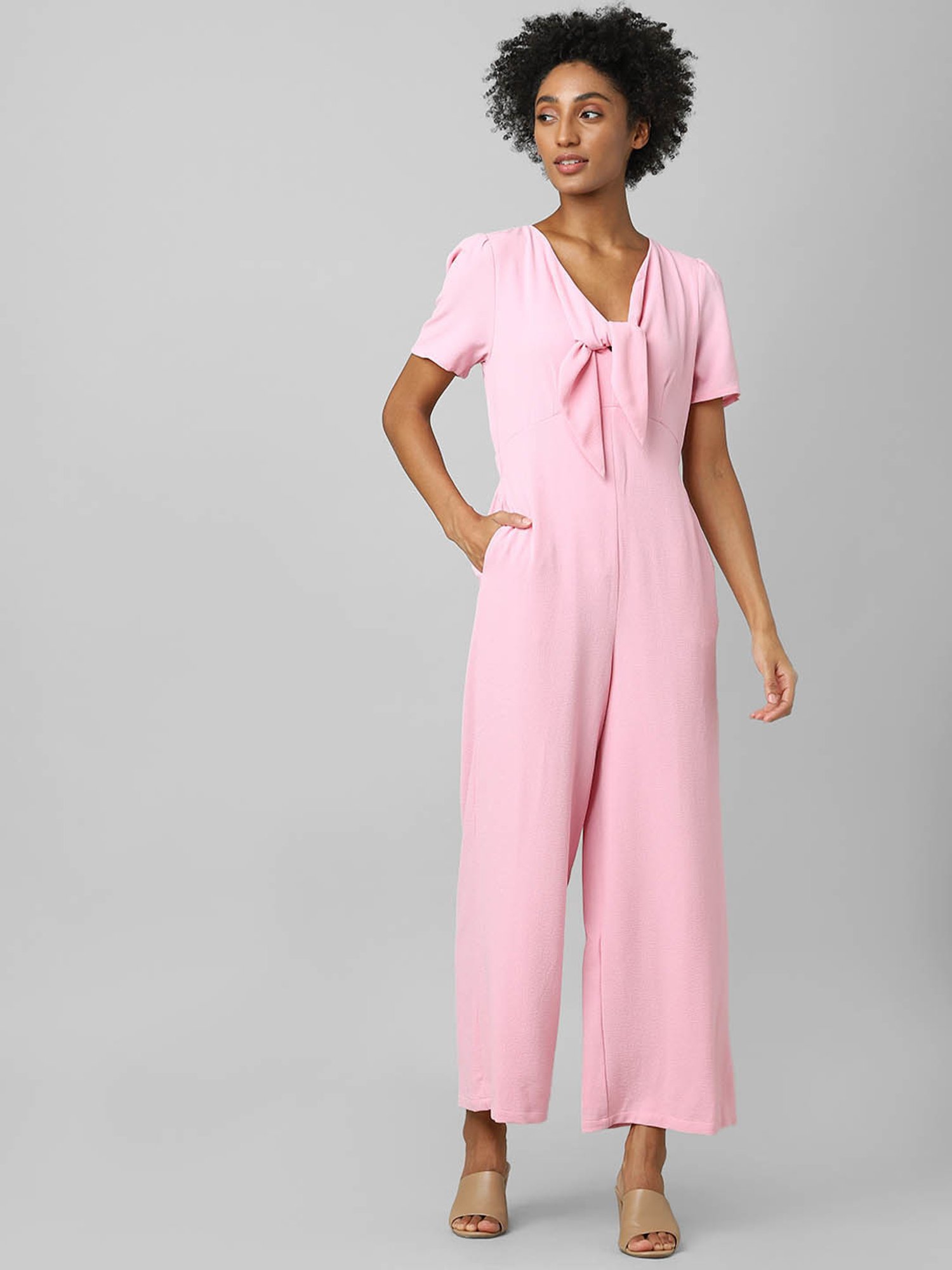 Only Pink Full Length Jumpsuit