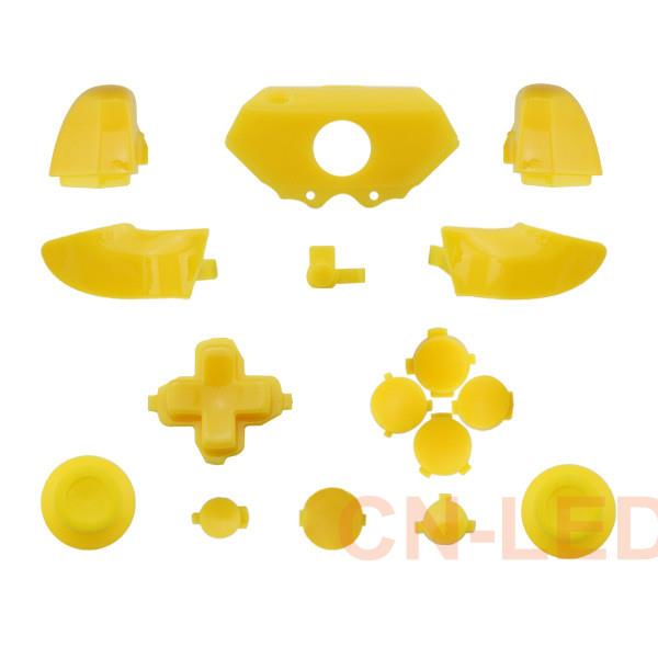 Matte Yellow ABXY Dpad Triggers Full Buttons Set Mod Kits for Xbox One Controller (not 3.5mm Port) with Screwdriver (Torx T6 T8) Set