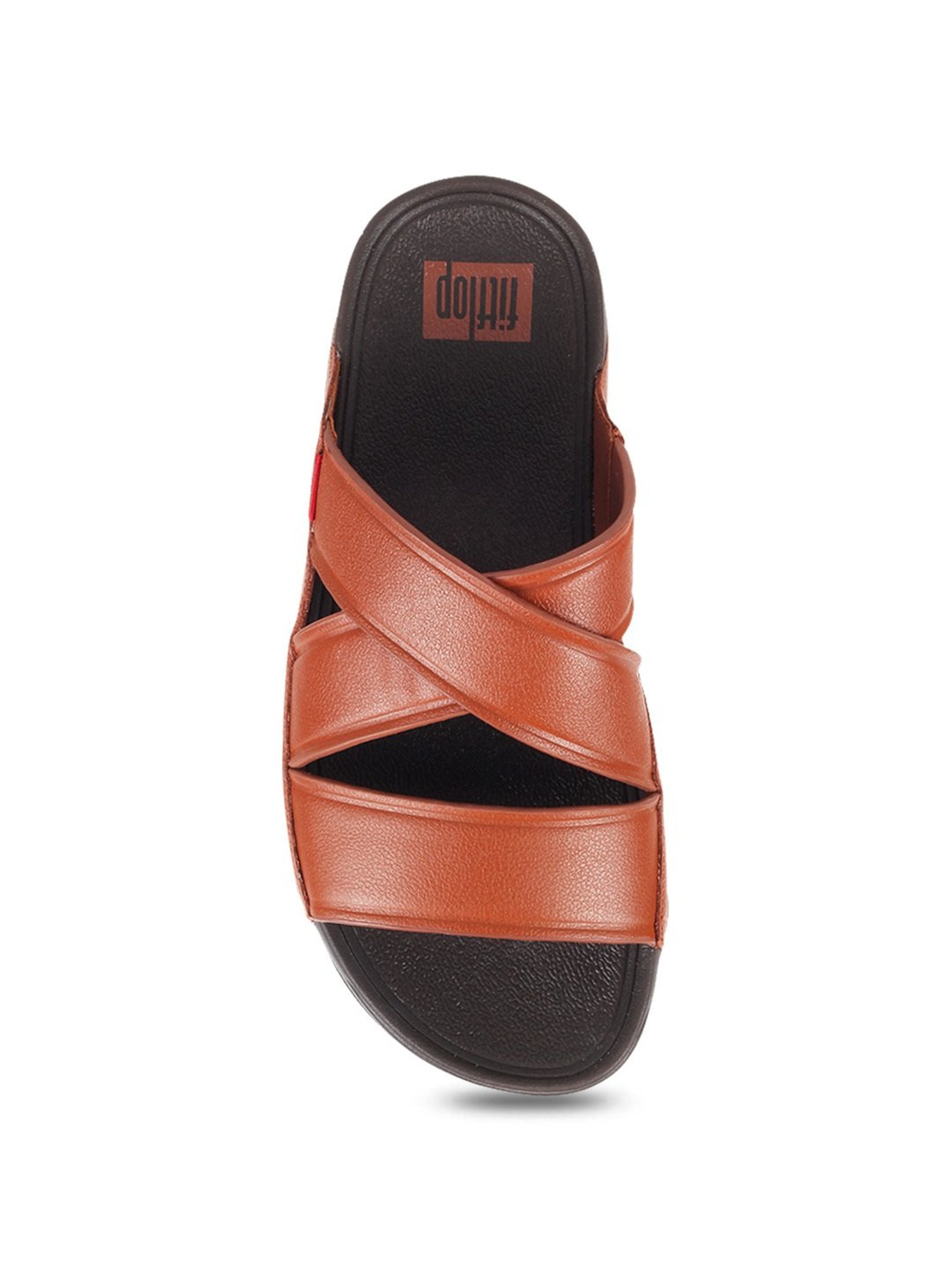 FitFlop Men's Tan Cross Strap Sandals