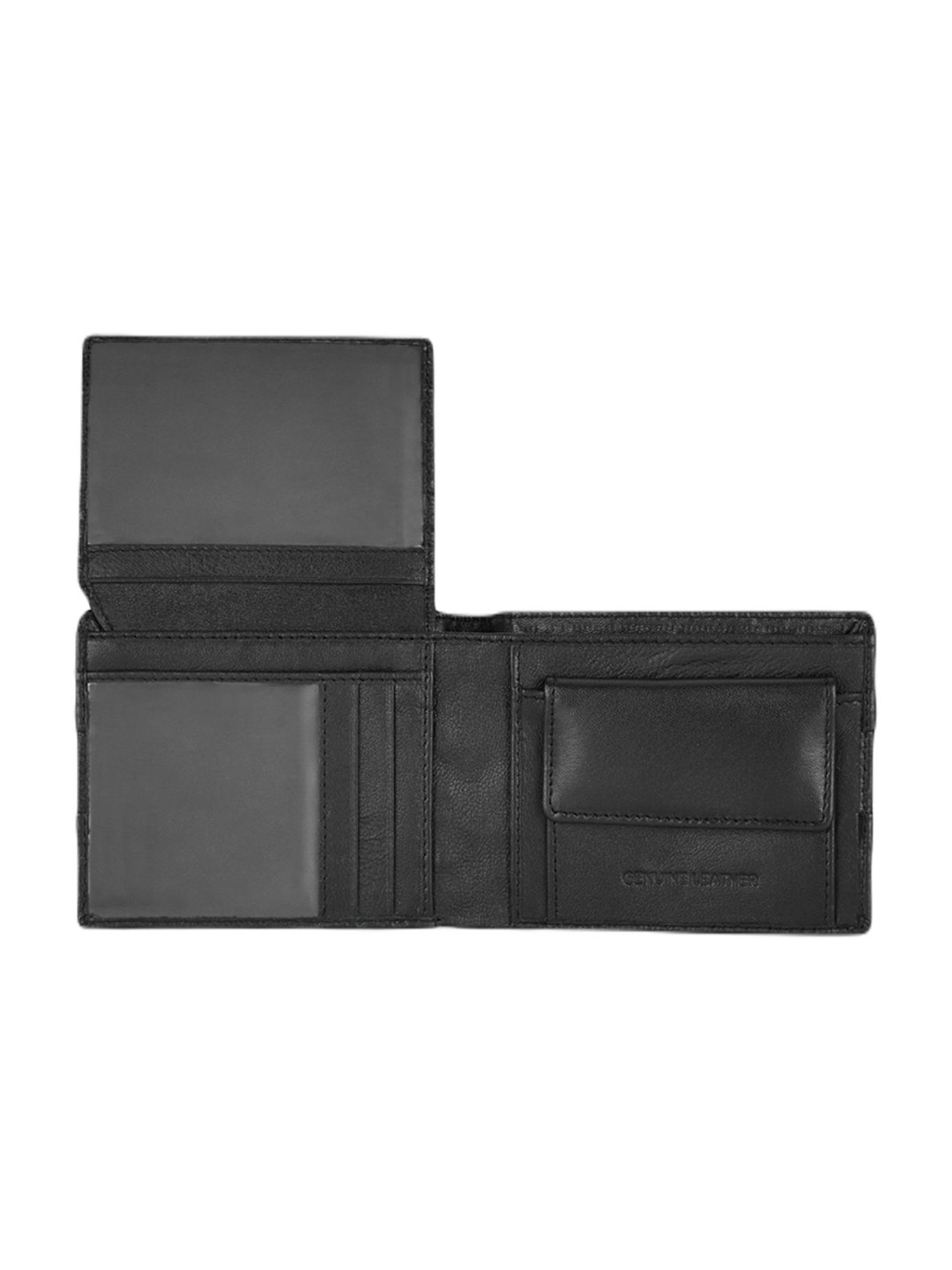 Byford by Pantaloons Black Leather Small Bi-Fold Wallet for Men