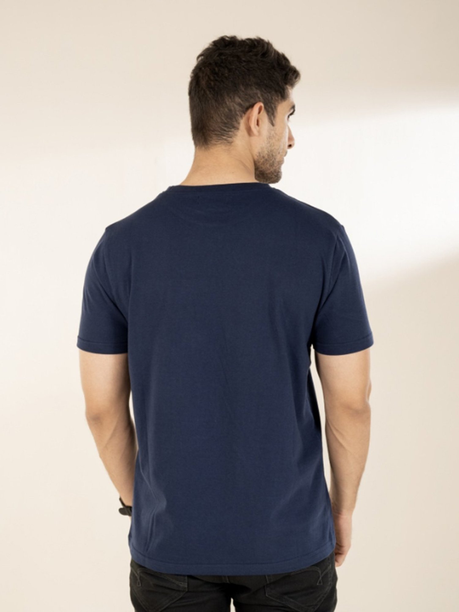 The Bleu Label Navy Slim Fit Crew T-Shirt