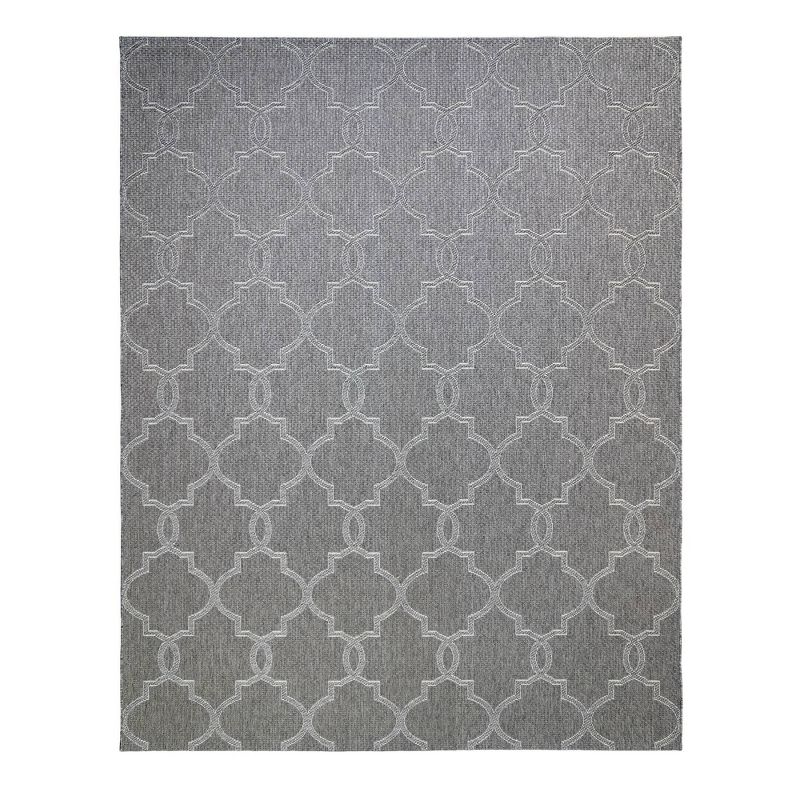 8'x10 Loire Pewter Outdoor Rug Gray - Studio by Brown Jordan
