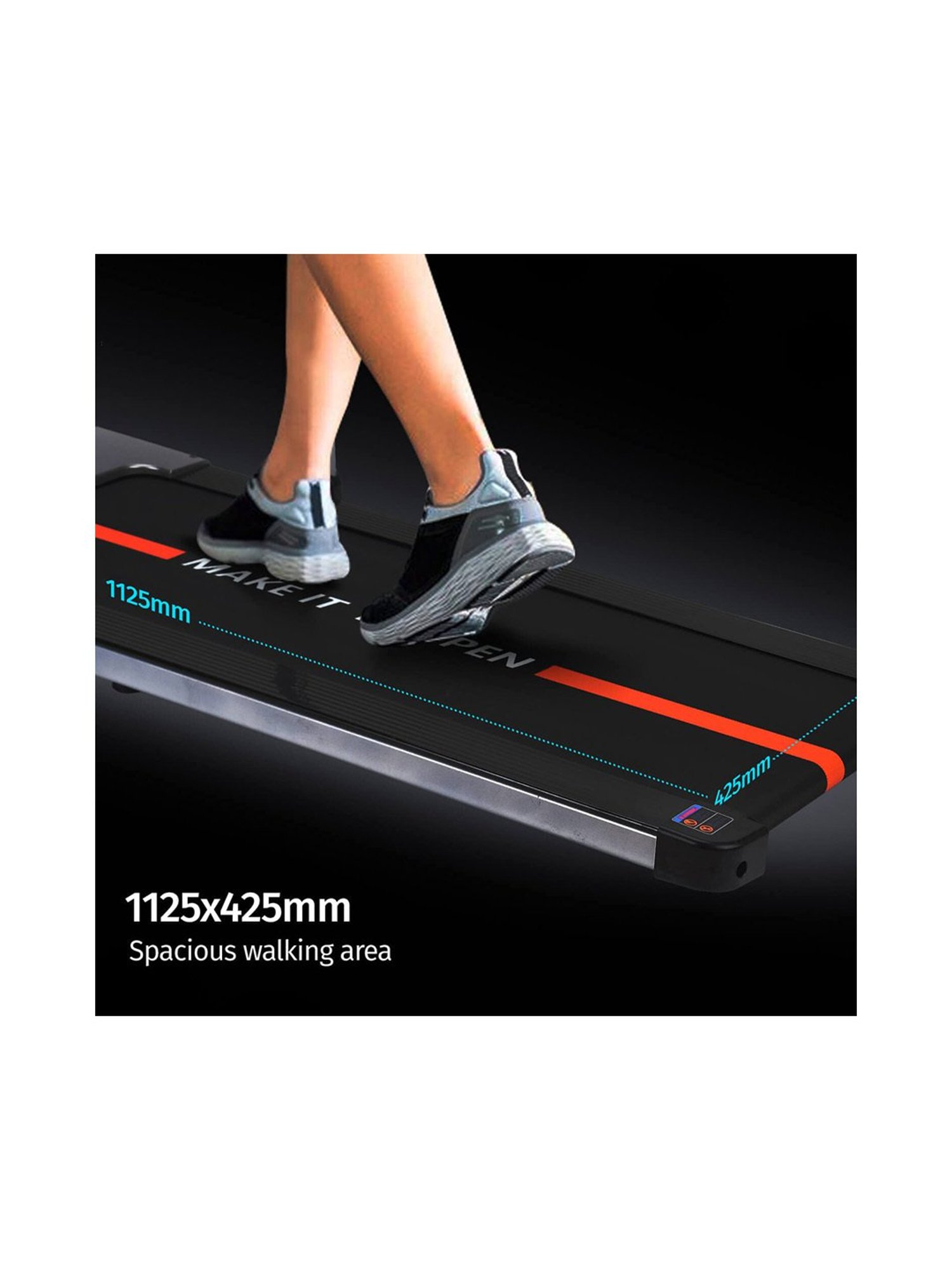 MAXPRO 2HP Under Desk Treadmill (Black)