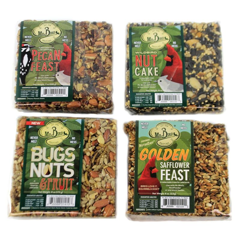Home & Garden 4.25" Small Seed Cake Assortment No Mess Never Melt Mr Bird  -  Bird And Wildlife Food