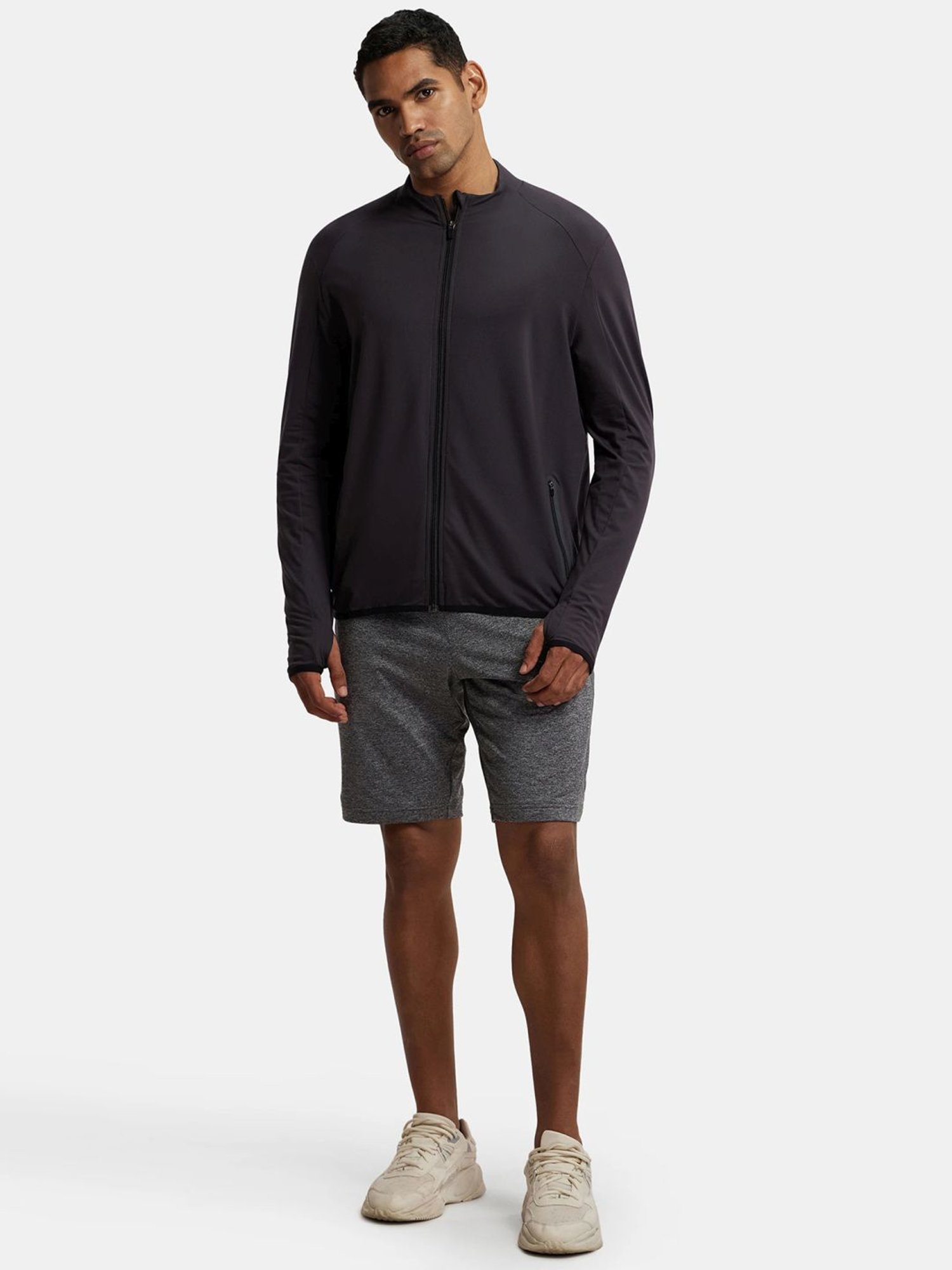 Slowave Teal Regular Fit Sports Hooded Jacket