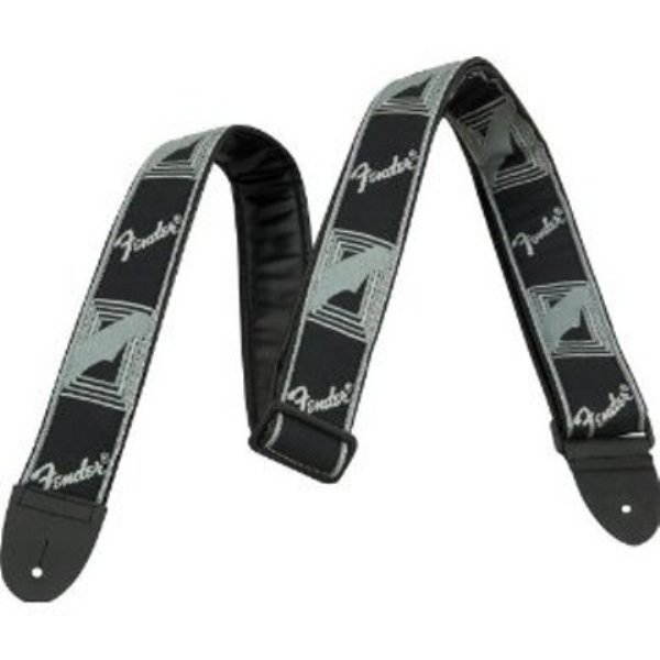 Fender Monogrammed Guitar Strap - Black/Light Grey/Dark Grey