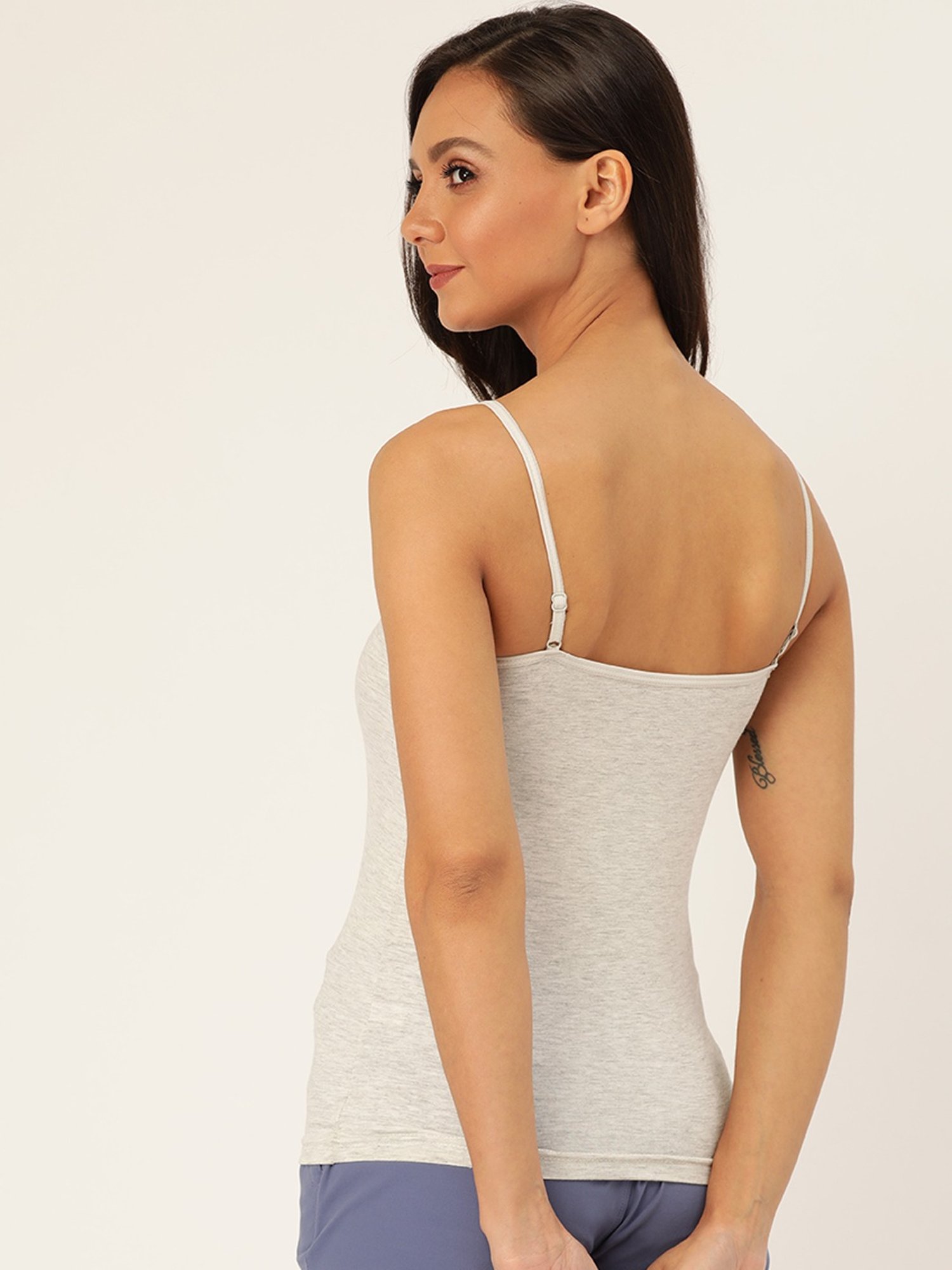 Lady Lyka Multicolor Cotton Camisole (Pack Of 2)