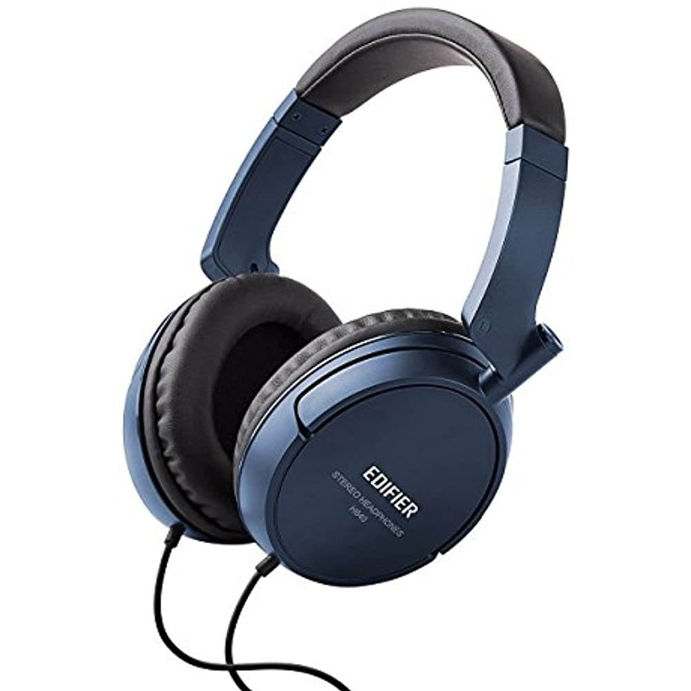 Edifier H840 Audiophile Over-The-Ear Headphones - Hi-Fi Over-Ear Noise-Isolating Closed Monitor Music Listening Stereo Headphone - Blue