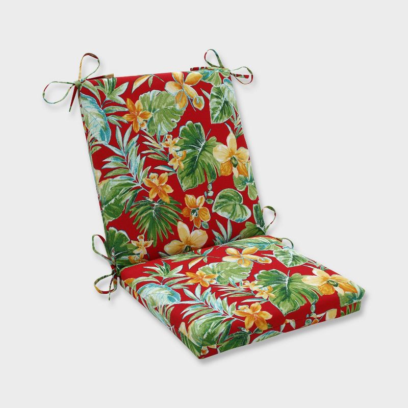 Beachcrest Poppy Squared Corners Outdoor Chair Cushion Red - Pillow Perfect