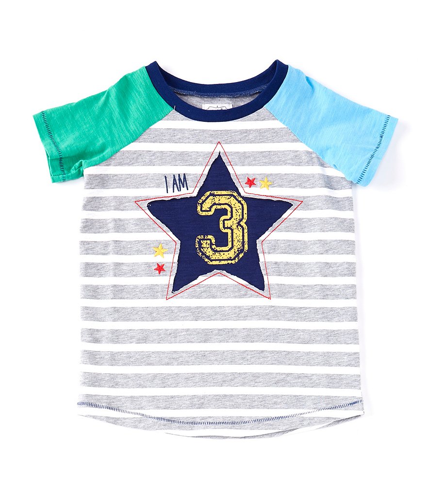 Mud Pie Little Boys 3T Short-Sleeve 3rd Birthday Slub-Jersey Tee