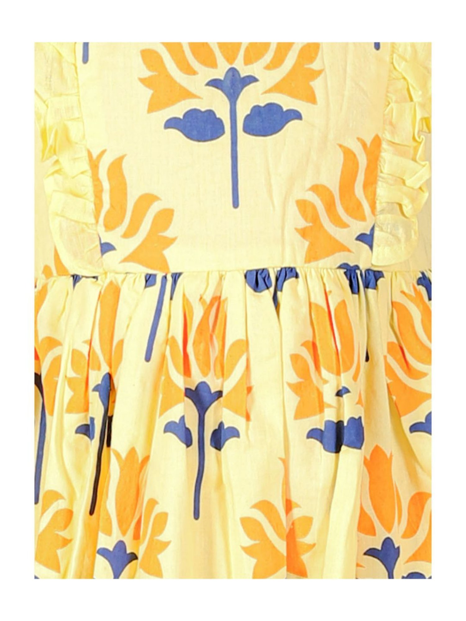 Lil Drama Kids Yellow Floral Print Dress